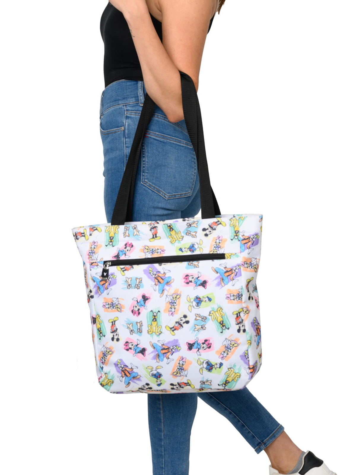 Disney Zipper Tote Travel Bag Mickey Minnie Donald Daisy Goofy Pluto Print for sale online eBay