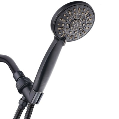 #ad AquaDance High Pressure 6 Setting Oil Rubbed Bronze 4quot; Handheld Shower 5 FT Hose $36.99