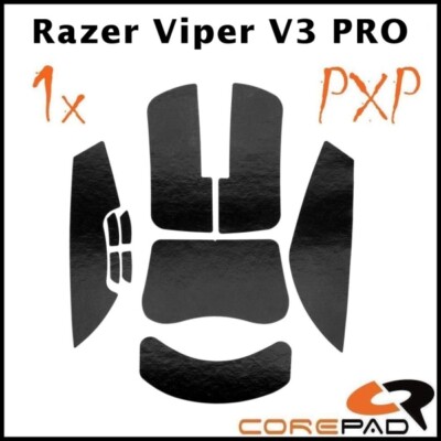 Corepad PXP Grips black Razer Viper V3 Pro Self-Adhesive Mouse Grip Tapes
