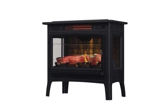 24-дюймовая черная электрическая плита с 3D-пламенем автономный пульт дистанционного управления инфракрасный кварцевый нагреватель - Изображение 2 из 4