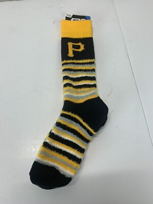 MLB Pittsburgh Pirates Fuzzy Crew Socks - *NEW