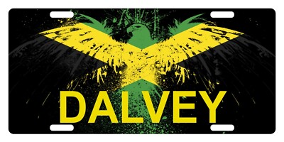 Jamaica Flag License Plate Jamaican Eagle Emblem Dalvey