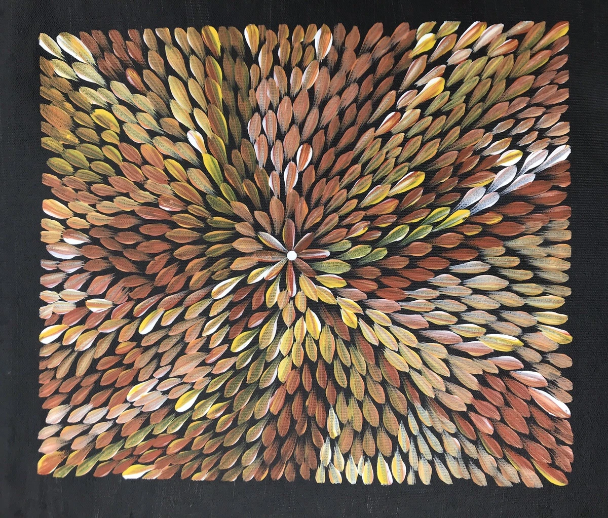 Aboriginal Art Painting Dot OutBack Australia Alice Springs Goanna Dingo