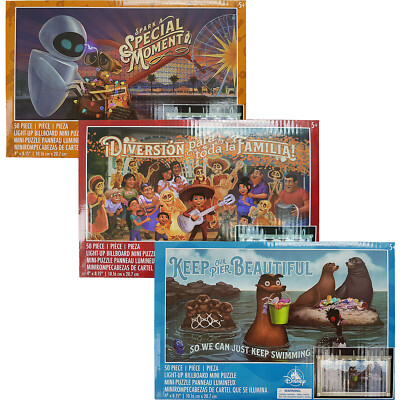 Disney Park Store beleuchtete Werbetafel Mini Puzzle Wall-E Coco findet Dorie