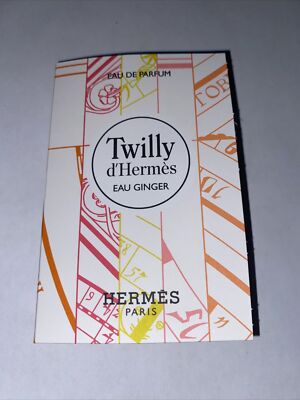 HERMES Card Sample - Twilly d'Hermes EAU GINGER EDP SPRAY - 2 mL /  0.06 oz NEW