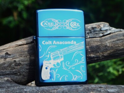 Colt Anaconda Zippo Lighter - .44 Magnum Revolver - Case XX