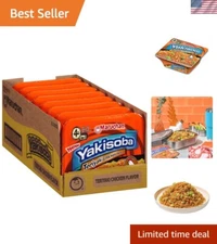 Authentic Yakisoba Teriyaki Chicken Noodles - 8 Count, Microwaveable Delight