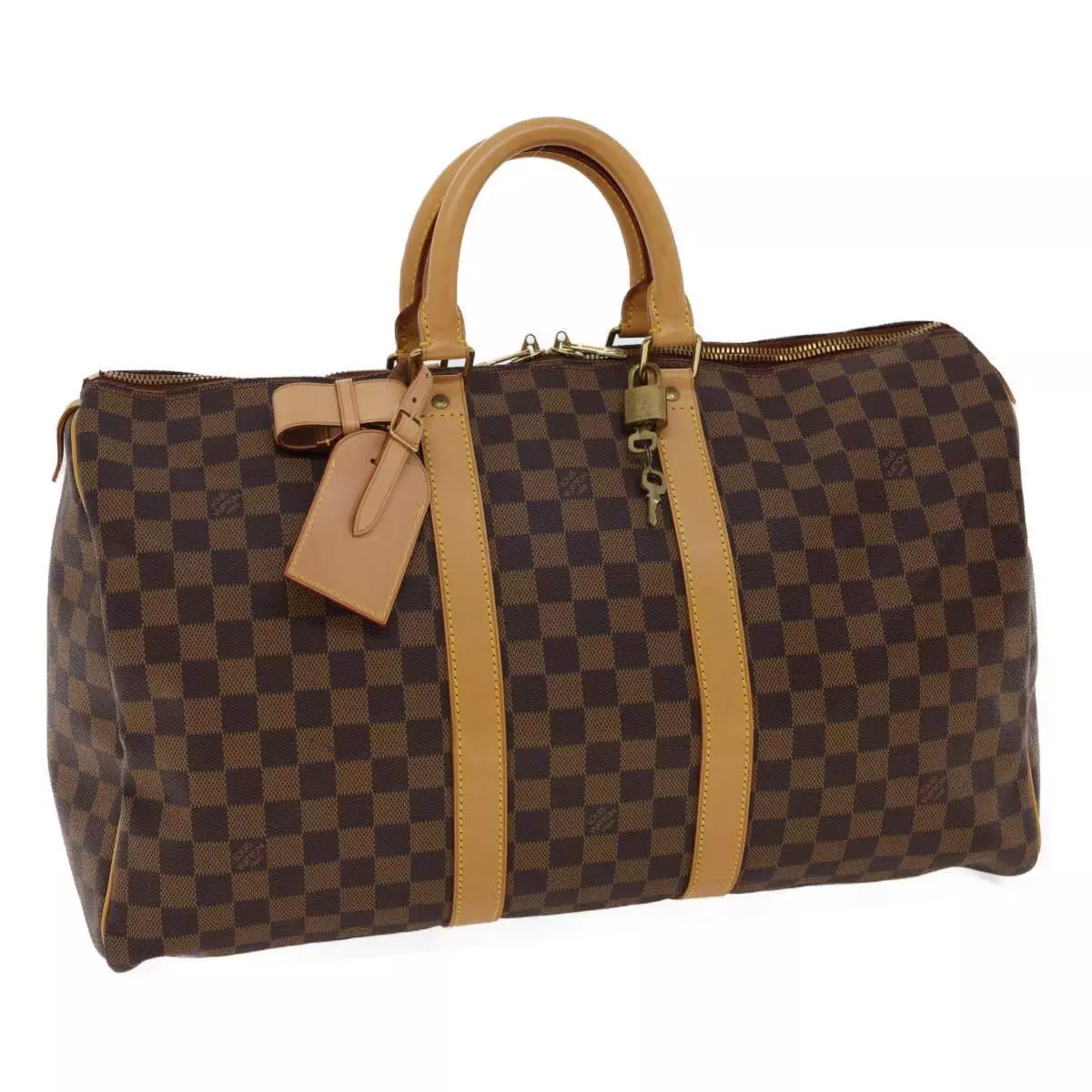 LOUIS VUITTON Damier Ebene Keepall 45 Boston Bag LV Auth 26495a ref.636416  - Joli Closet