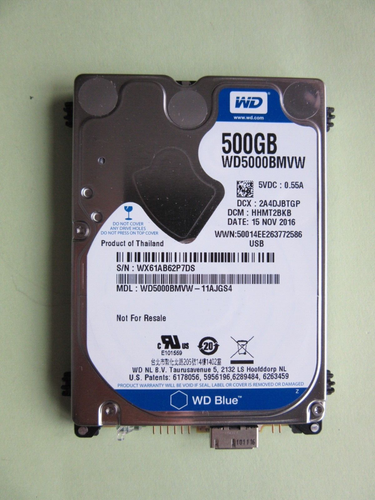 WD Western Digital WD5000BMVW-11AJGS4 500GB Hard Drive 2.5" USB HDD 2016 WX61A - 第 1/7 張圖片