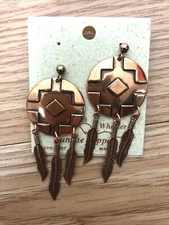 Sunrise Copper Earrings, Wheeler Mfg., Southwestern Flair, Made in USA, NWT