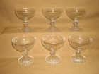 VINTAGE "HOBNAIL" ANCHOR HOCKING SHERBET / CHAMPAGNE GLASSES - CLEAR - SET OF 6