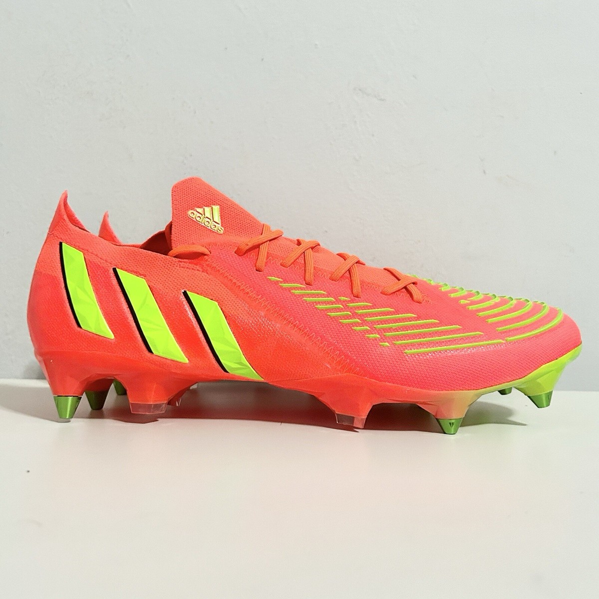 adidas Predator Edge+ SG Soccer Cleats Game Data Pack Solar Red GW1010 Men Sz 11 adidas Predator Edge + SG Game Data - Solar Red/Solar Green  main image 2