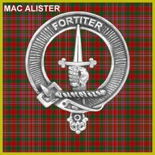 Mac Alister Scottish Clan Badge, Pewter