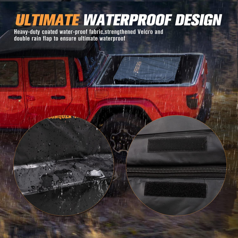 25.5 Cubic Feet Waterproof Truck Bed Bag with Cargo Net, Heavy Duty