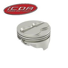 Ic756.060 - Icon Forged Piston Set - Chevy 400 V8 -6.3cc Symetric 2v Solid Dome