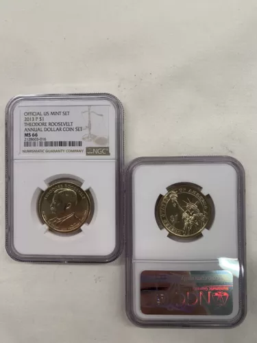 2013 P THEODORE ROOSEVELT ANNUAL DOLLAR SET NGC MS66