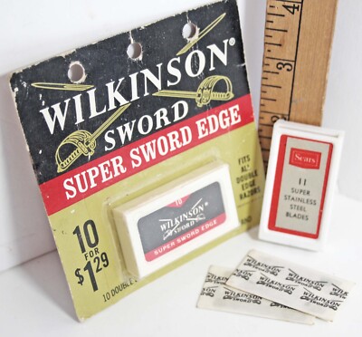Vintage Wilkinson & Sears Double Edge Shaving Blades 2 Packages Unused