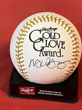 MICHAEL YOUNG AUTOGRAPHED SIGNED RAWLINGS GOLD GLOVE BASEBALL RANGERS COA