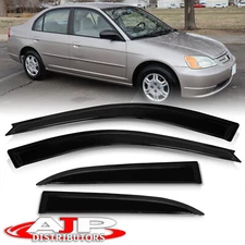 Smoke Window Visors Rain Guard Wind Deflector For 2001-2005 Honda Civic ES Sedan