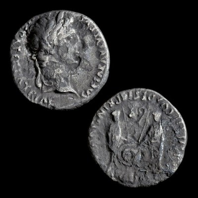 Augustus & Gaius Caesar & Lucius Caesar AR Denarius 2 BC-4 AD Roman Silver Coin