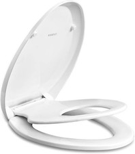 Elongated Toilet Seat W/ Toddler Seat Built In Slow Close Fits both Adult