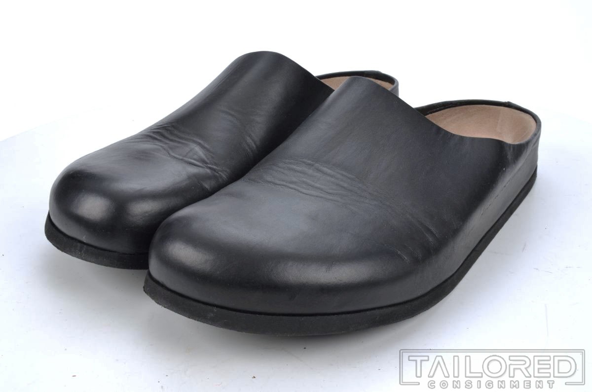 COMMON PROJECTS Solid Black Leather Mens Clog Mul… - image 5