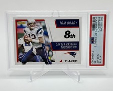 2021 Score Tom Brady Career Passing Touchdown 8 Tribute TD TBT-8 PSA 10 Patriots