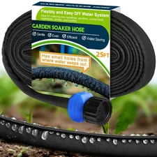 Soaker Hoses for Garden 100 FT (50 FT X 2Pack) Heavy Duty Drip Irrigation Hose