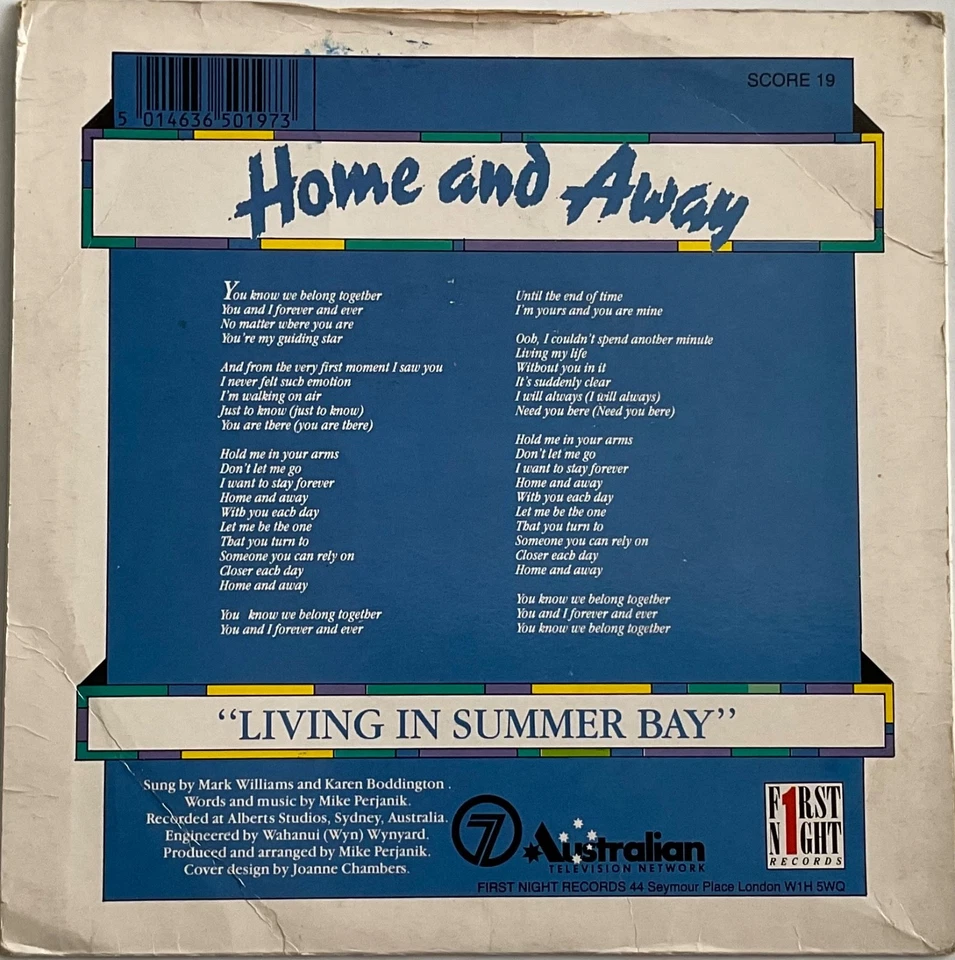 Karen Boddington & Mark Williams - Home & Away - 7” Vinyl Single - Image 2 of 4