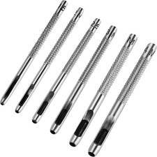 6pc Leather Hole Punch Set Hollow Punch Tool Kit Belt Watch Craft Sizes