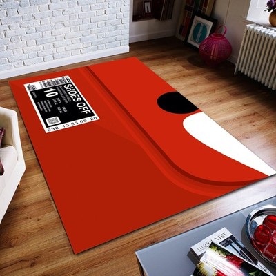 Minimal Sneaker Carpet   Shoes Off Style, Non-Slip Floor Rug