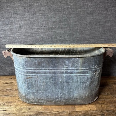 Large Antique Copper Boiler/Wash Bin/Planter, Beautiful Patina!