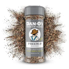 Dan-O's Preem-O Seasoning, 2.5 oz Bottle, Meat Seasoning for Steak, Ribs,... 