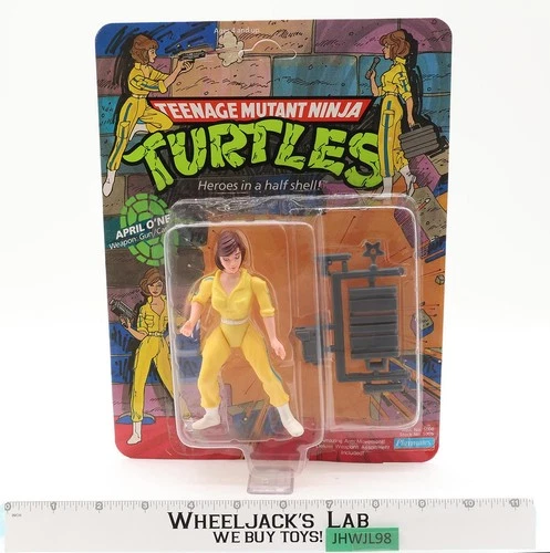 April O'Neil 10-Back Blue Stripes TMNT 1988 Playmates Action Figure NEW SEALED