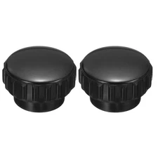 2Pcs Knurled Thumb Nuts, M6 x 21mm Clamping Nuts Round Knobs(Black)