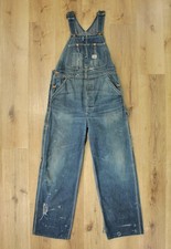 Mens VTG 40s 50s Denim Lee Overalls W Long L Buttons  Housemark Label Sz M