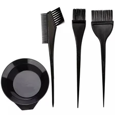 Hair Dye Color Brush & Bowl Set 4pcs Mixing Tools for Coloring Dye Kit | Ebay