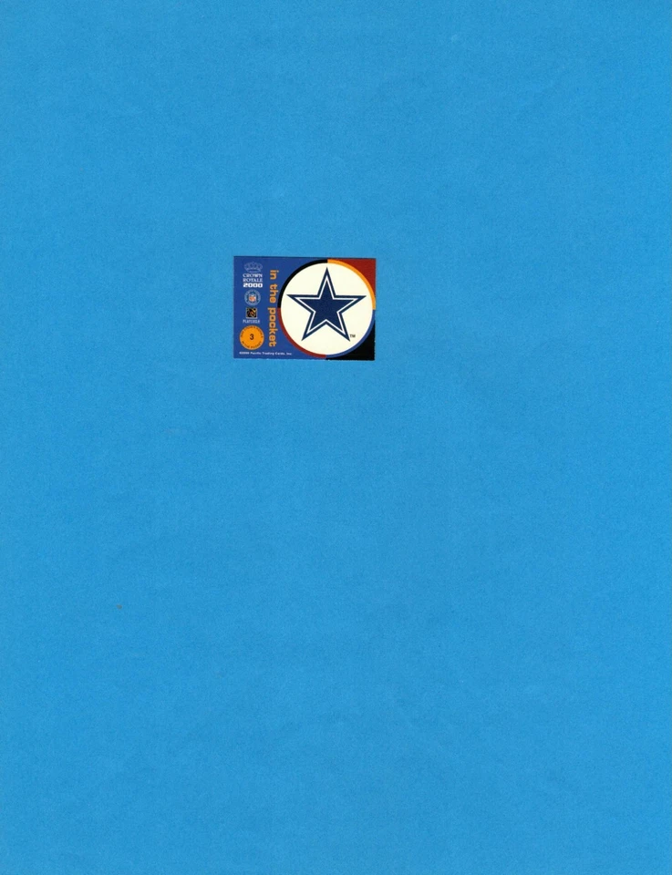2000 Crown Royale #3 Emmitt Smith "In the Pocket" MINI! Dallas Cowboys! - Image 2 of 2
