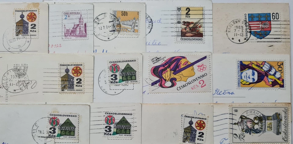 Postkarten Lot 13 x CSSR Ansichtskarten frankiert Landkarte Postcards with maps - Bild 2 von 2
