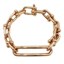 TIFFANY & Co. Hardware Link Bracelet K18PG P0043540