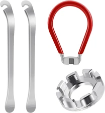 4-Piece Bicycle Spoke Wrench Set - Forged Steel Tools for Wheel Tension Adjustme