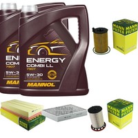 Mann Inspektionspaket 10L Mannol Energy 5W-30 FüR VW Touareg 3.0 V6 TDI Porsche