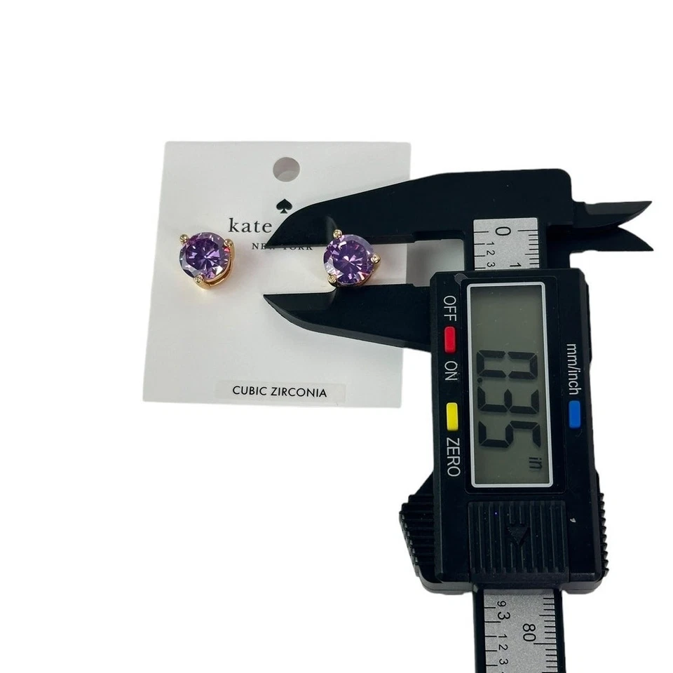 Kate Spade Rise And Shine Studs (Light Amethyst) Earrings - Image 3 of 4