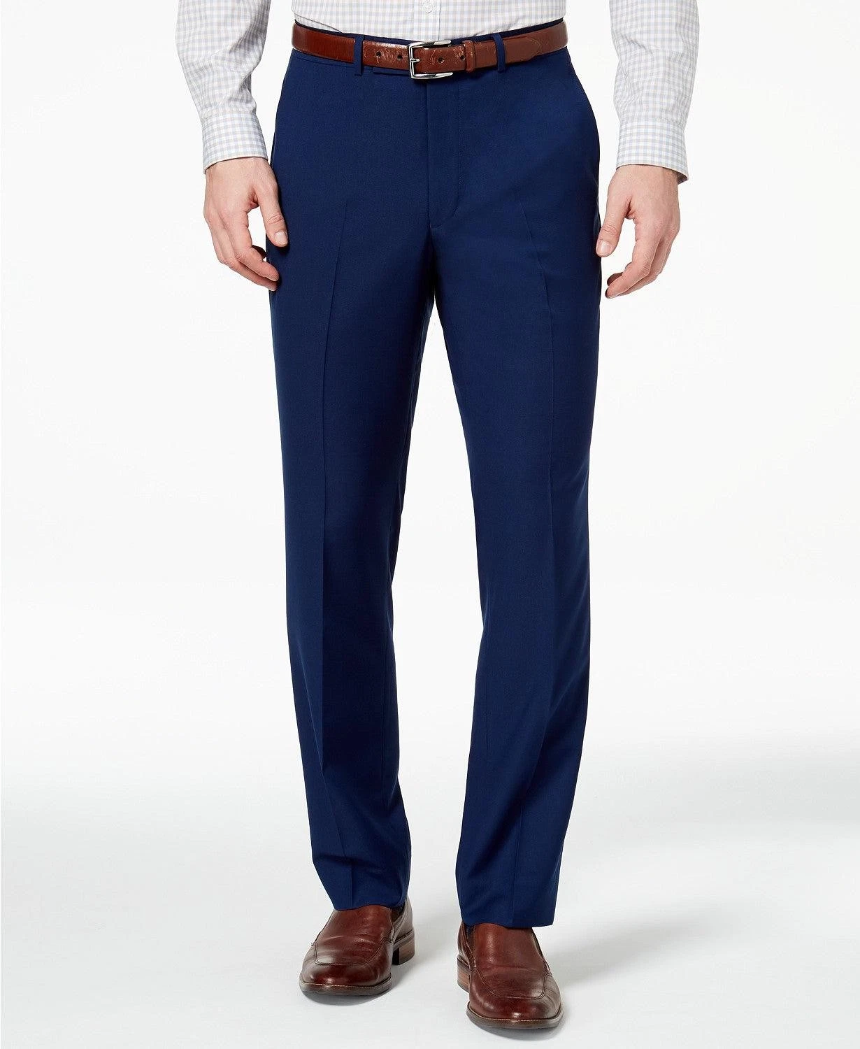 Kenneth Cole Mens Slim Fit Dress Pants 35 X 32 Blue 29354434-434