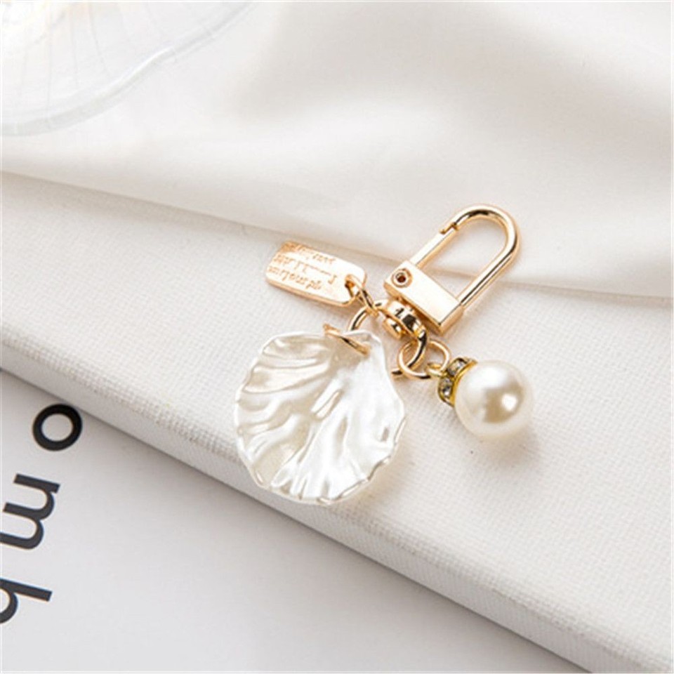 Jewelry Fashion Keyring Charms Girls Keychain Pearl Shell Metal | eBay ...