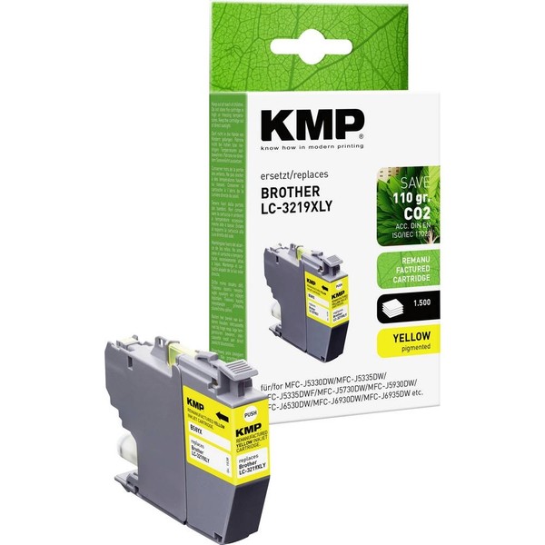 Kmp Druckerpatrone Ersetzt Brother LC-3219XLY Kompatibel Gelb B58YX 1538,4009-image