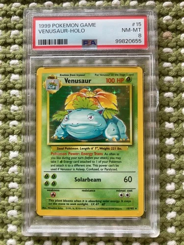 1999 Venusaur 015/102 Base Set Holo PSA 8