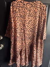 Anthropologie Hayden Los Angeles Midi Dress | Leopard Animal Print Boho, L NWT