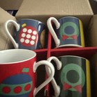 MOMA Museum Of Modern Art "Holiday" Mugs Gene Meyer Set of 4 Swid Powell — photo 1