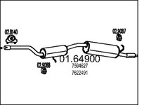 Pot d'échappement Fiat UNO